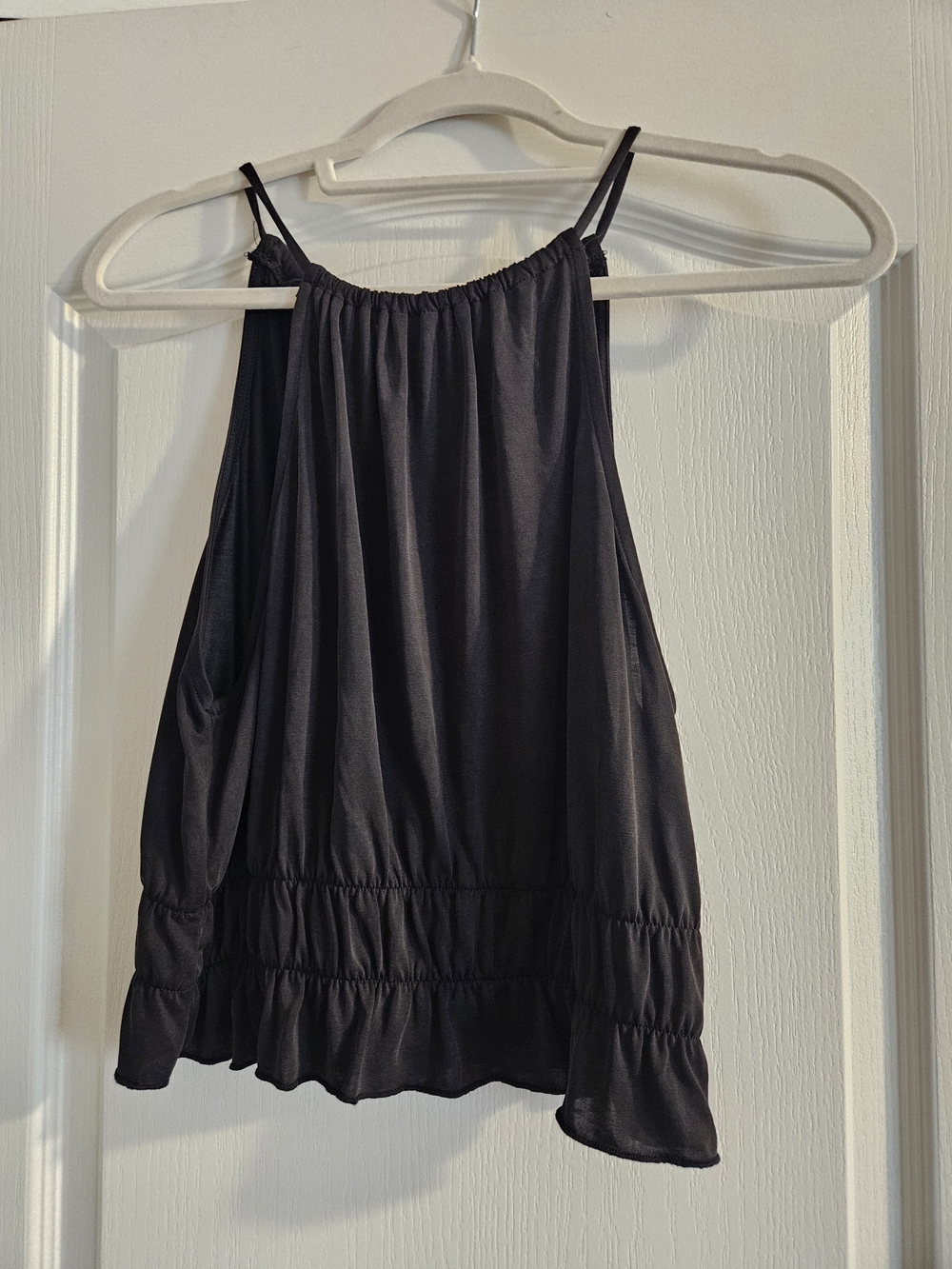 3 For $15🎊 Black Halter Tank Top - Lightweight Spaghetti Strap Top